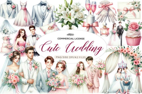 Adorable Wedding Clipart: Your Go-To Design Asset