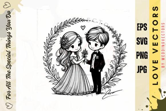 C2606: Minimalist Luxury in Wedding Vectors
