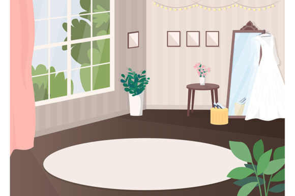 Capturing the Romance: The Room for Wedding Preparation Illustration