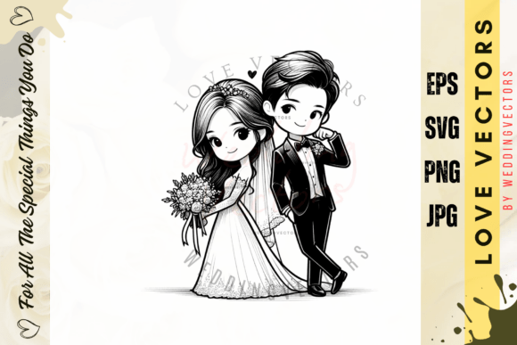 Expressing Love and Commitment with Wedding Couple and Love Vectors