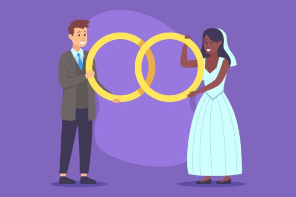 Love in Every Line: The Joyful Couple Graphic