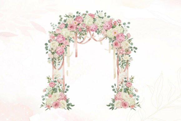 Soft Watercolor Florals for Your Wedding Arch Design