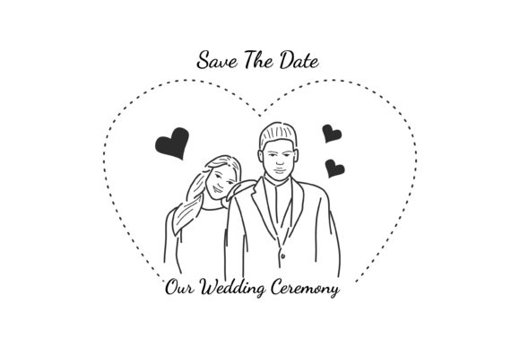 Sweet Illustration Wedding Couple: A Designer's Romance