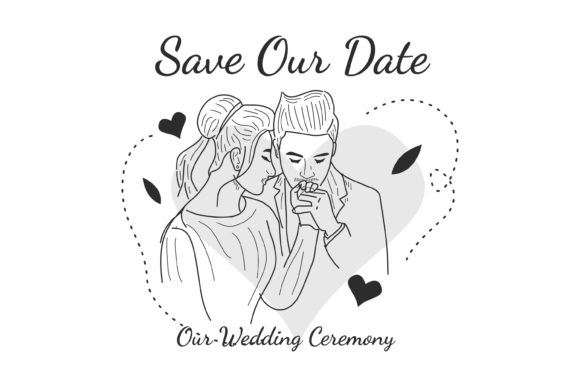 Sweet Kiss Illustration Wedding: A Vector for Timeless Romance