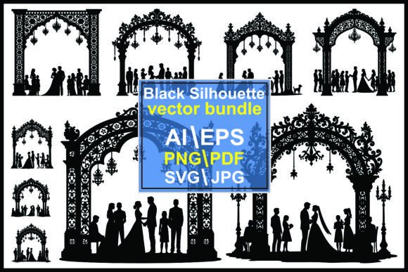The Timeless Romance of a Wedding Couple Arch Silhouette