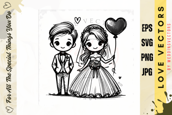 Wedding Couple and Love Vectors - C3606: A Designer's Guide