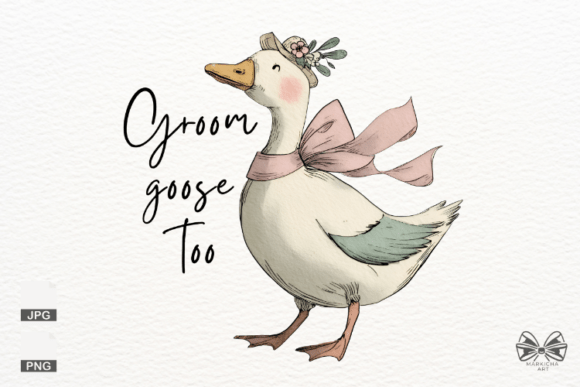 Wedding Goose Png Clipart: A Whimsical Design Asset