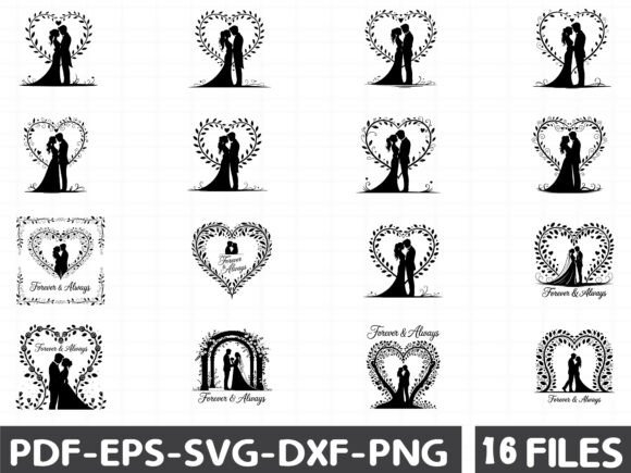 Wedding Heart, Bride and Groom SVG: Crafting Timeless Romance